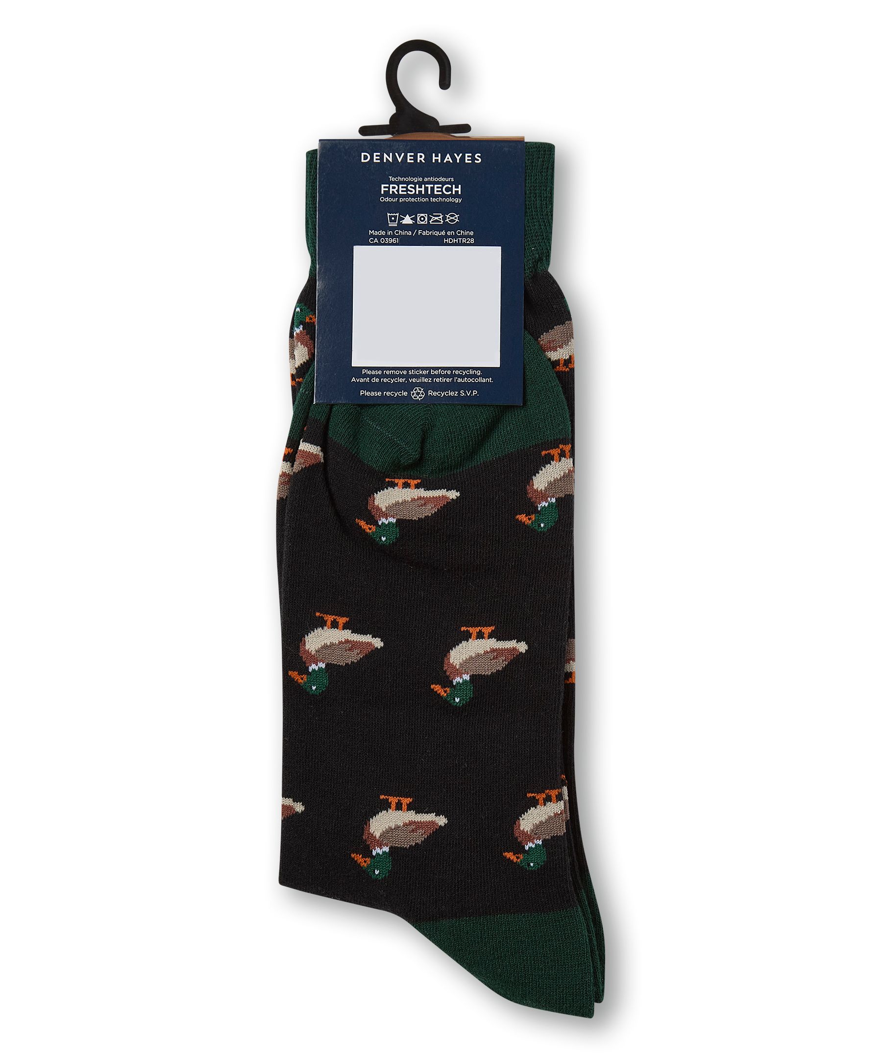 Mi-chaussettes à mini motif fantaisie pour hommes, Denver Hayes