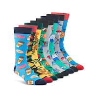 Denver Hayes Men's 7+1 Days Of Week Boxed Novelty Socks Front_Angled_Right