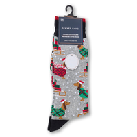 Denver Hayes Men's Christmas Novelty Socks Front_Flat