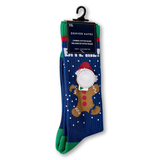 Denver Hayes Men's Christmas Novelty Crew Socks Front_Angled_Right