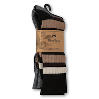 WindRiver Men's 2 pk Heritage Striped Crew Socks Front_Angled_Right