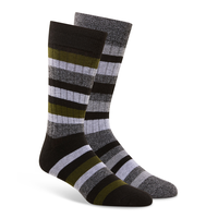 WindRiver Men's 2 pk Heritage Striped Crew Socks