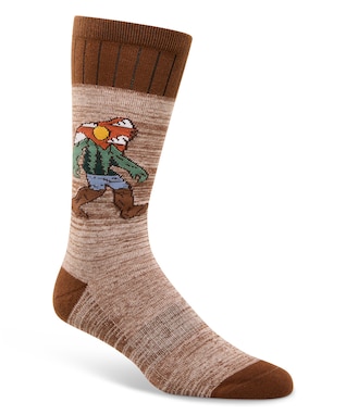 WindRiver Men's Heritage Embroidery Casual Socks