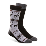 WindRiver Men's 2 pk Heritage Cushioned Boot Socks Front_Angled_Right