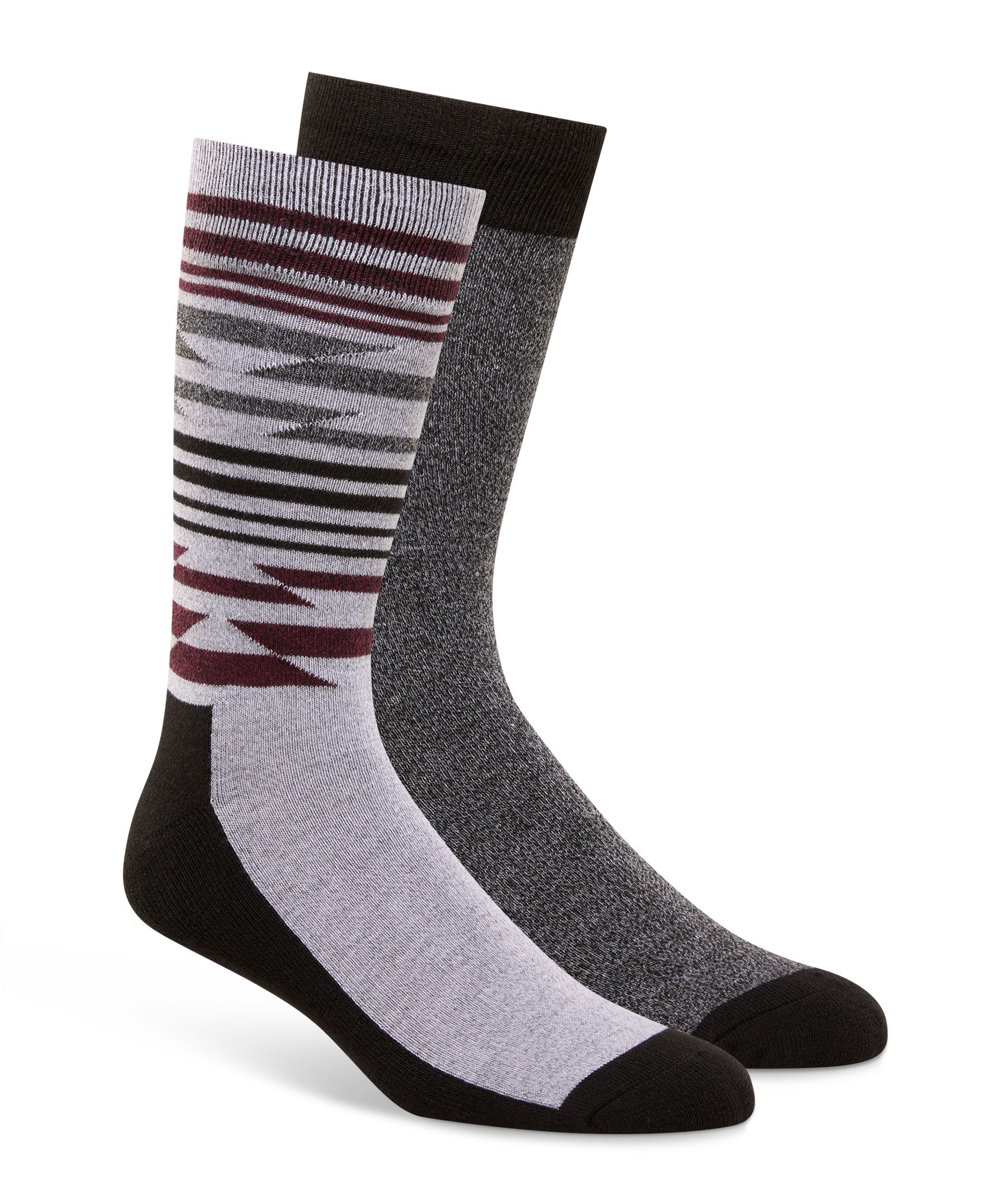 WindRiver Men's 2 pk Heritage Cushioned Boot Socks