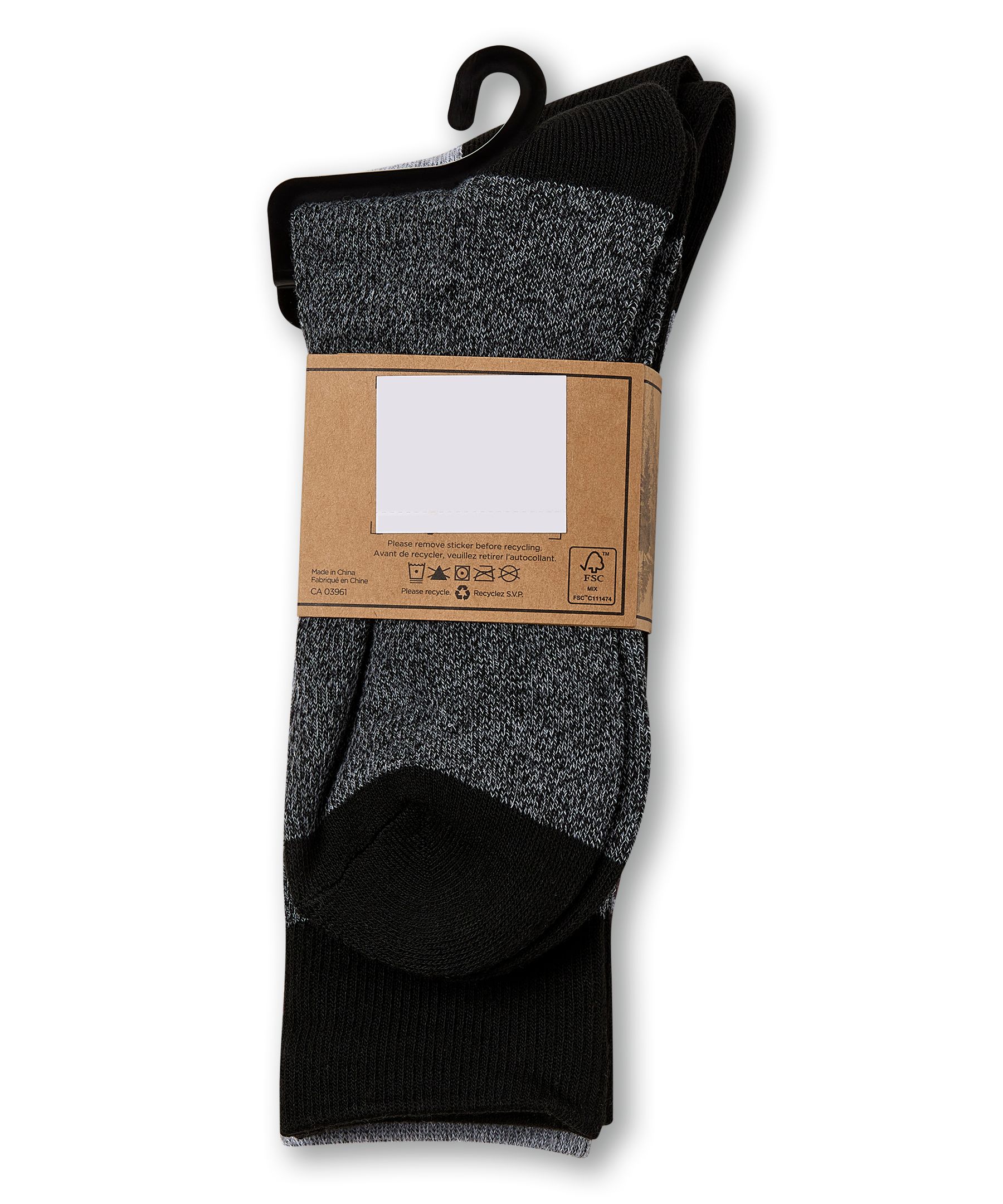 WindRiver Men's 2 pk Heritage Cushioned Boot Socks