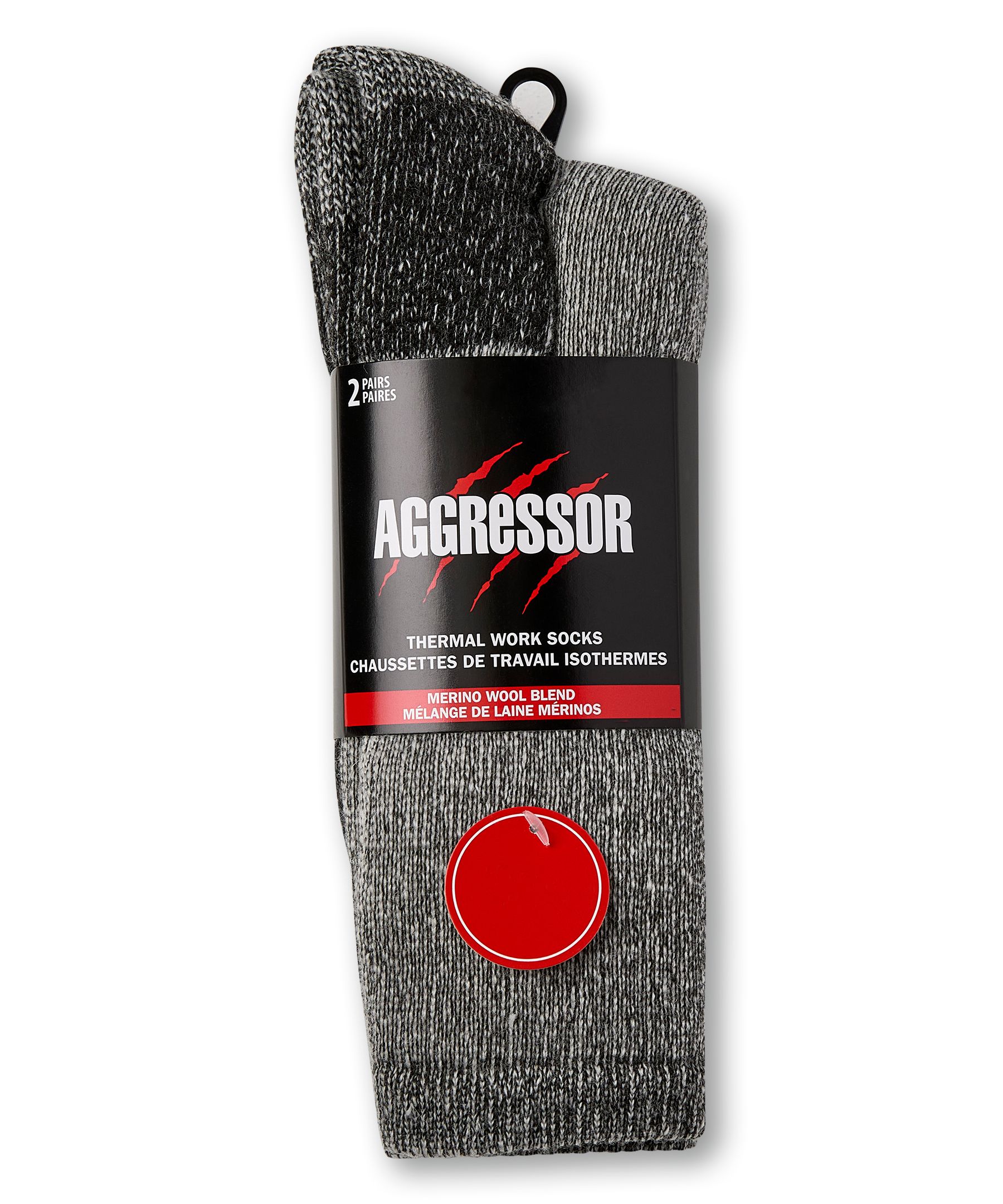 Aggressor Men's 2 pk Merino Wool Boot Socks