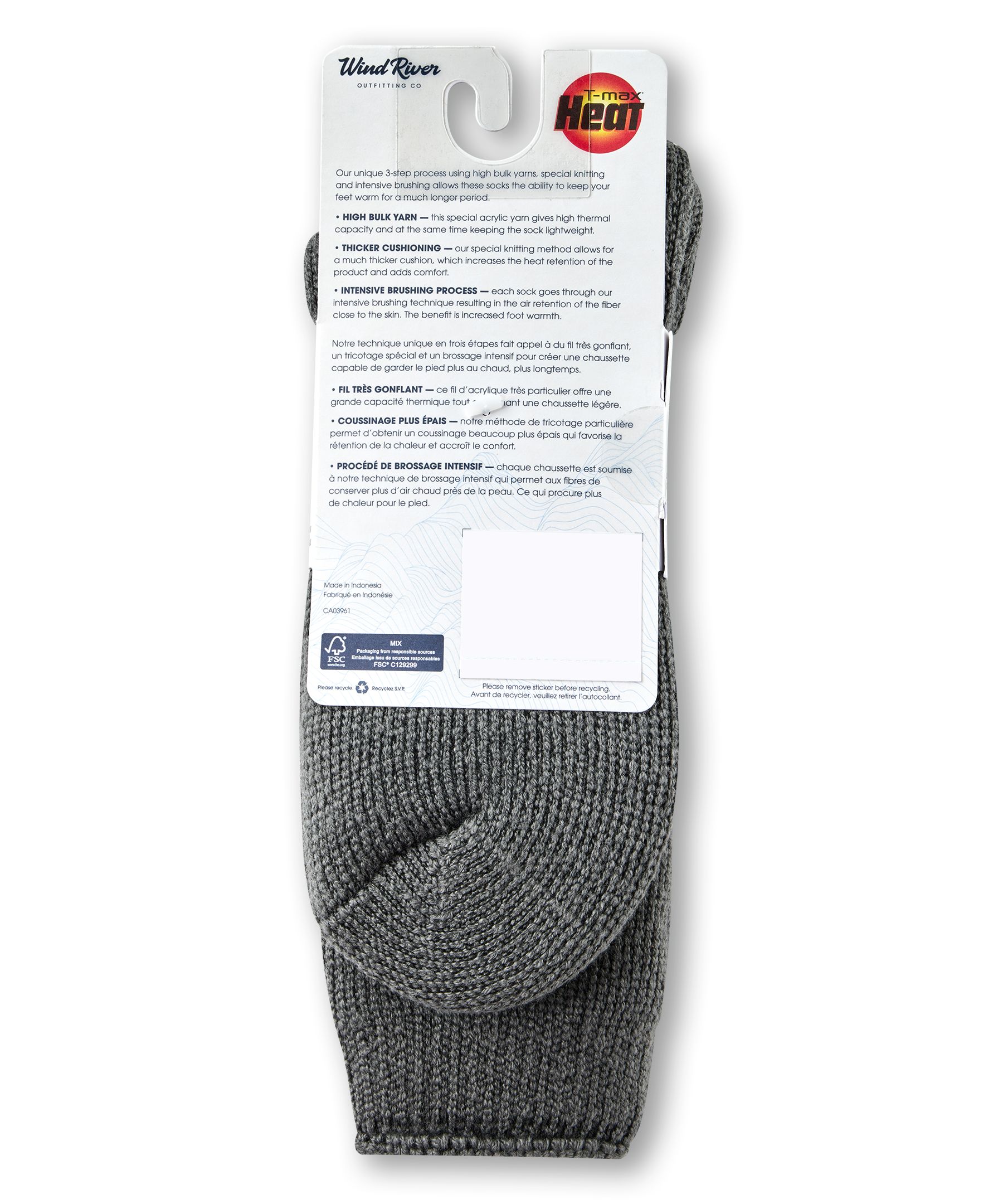 Chaussettes isothermes pour bottes WindRiver T-MAX HEAT
