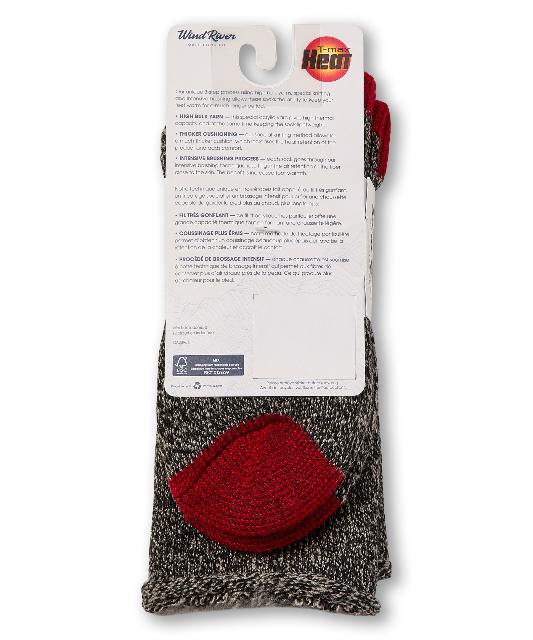 Chaussettes isothermes pour bottes WindRiver non élastiques pour hommes