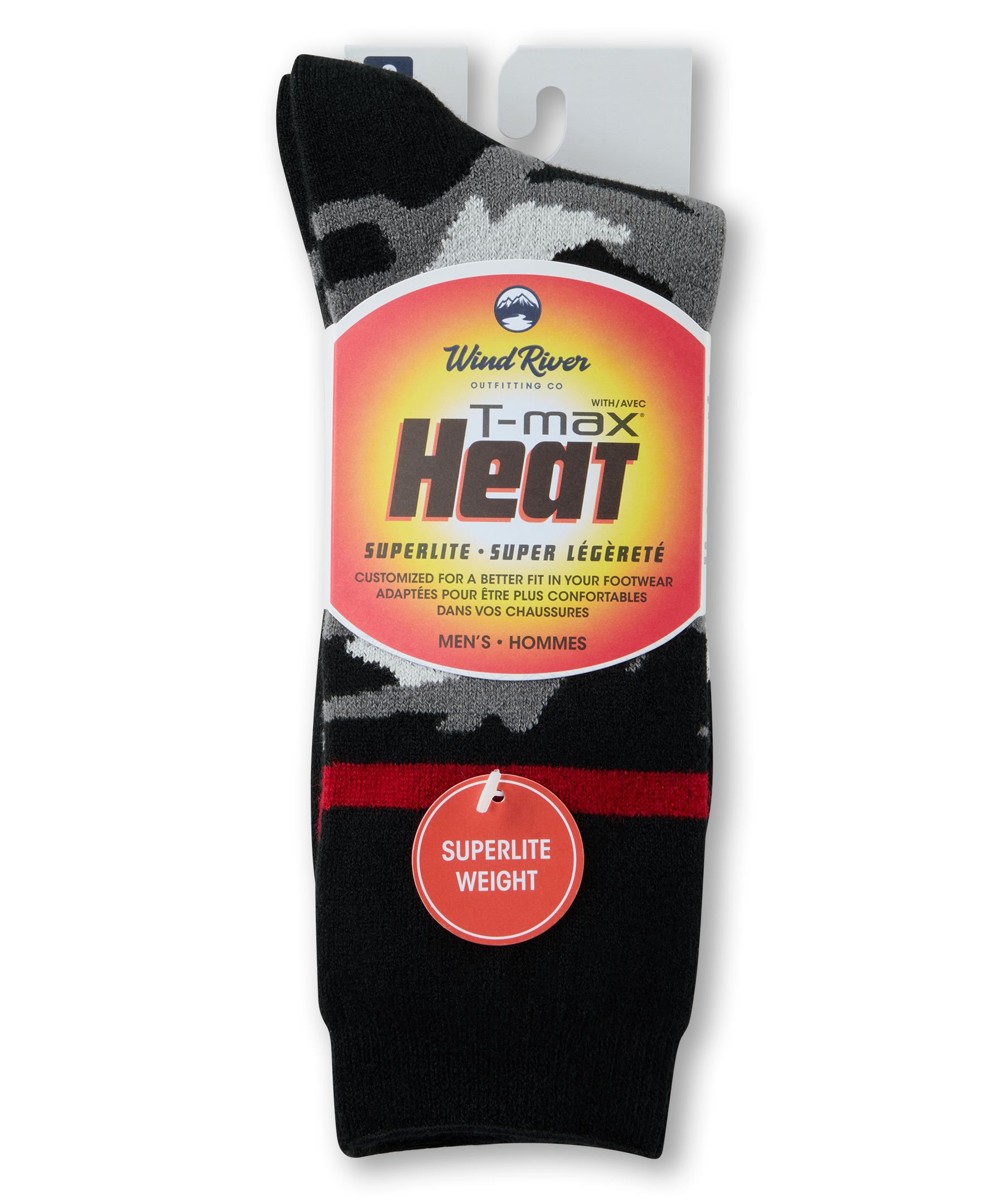 Chaussettes isothermes légères avec T-Max pour hommes, WindRiver, paquet de 2&nbsp;paires