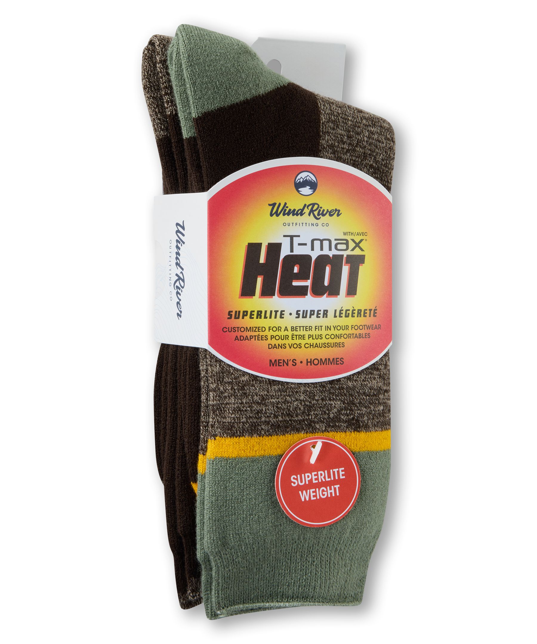 WindRiver Men's 2 pk T-Max Light Thermal Socks