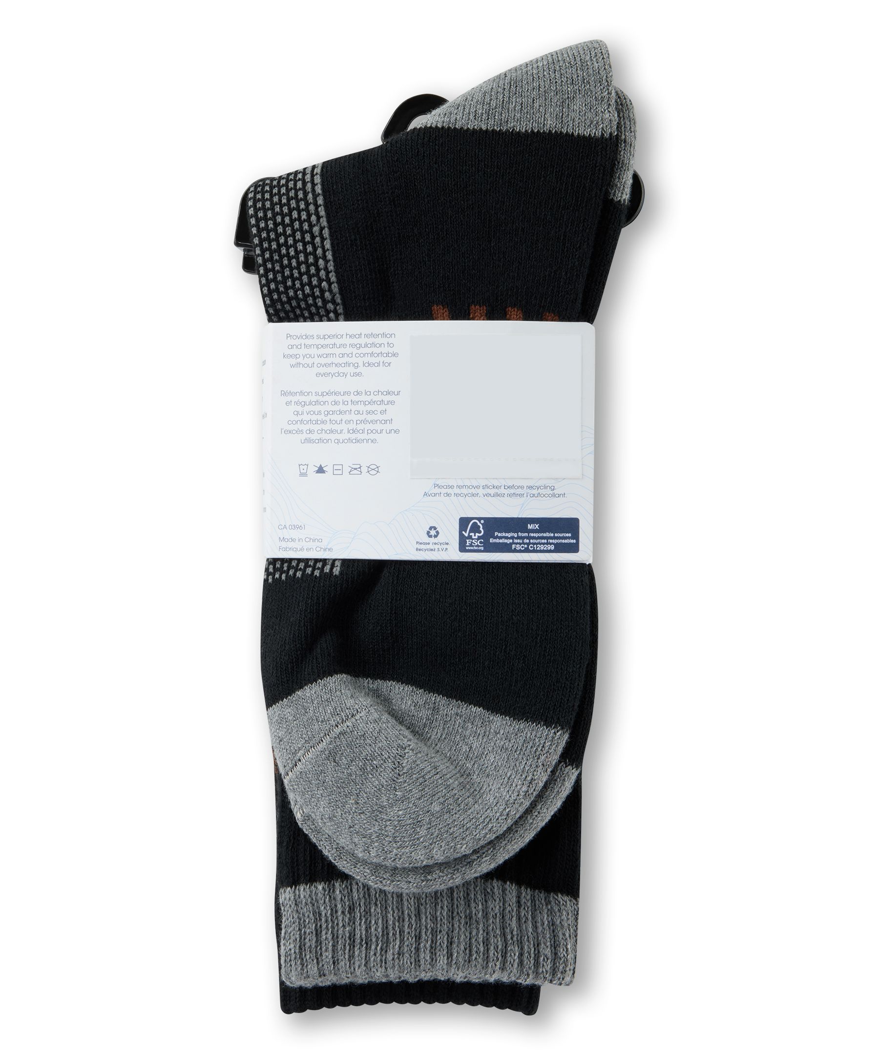 WindRiver Men's 2 pk T-Max Outdoor Thermal Boot Socks