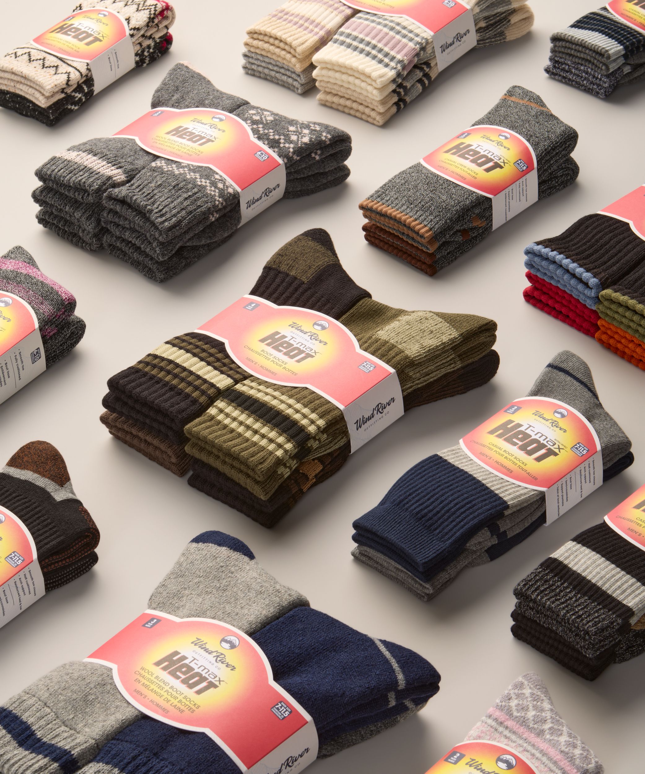 Chaussettes T-Max en mélange de laine pour femmes, WindRiver, paquet de 3&nbsp;paires