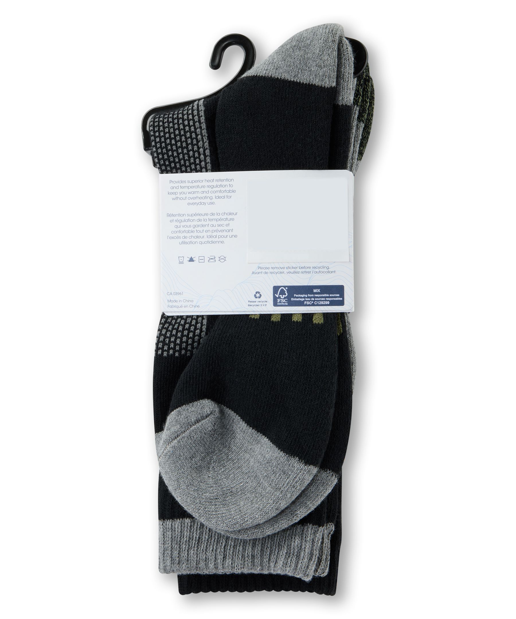 Chaussettes isothermes pour bottes et pour extérieur avec T-Max pour hommes, WindRiver, paquet de 2&nbsp;paires