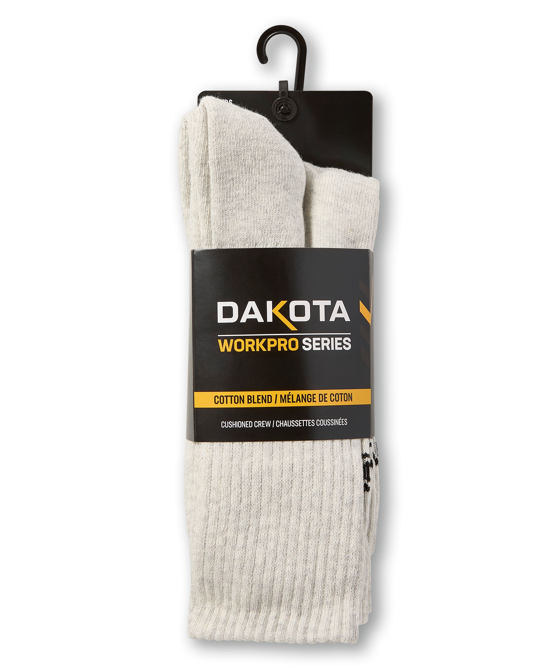 Dakota WorkPro Series Men's 3 Pack Cotton Blend Work Socks with Cushioned Sole