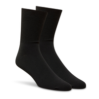 Wel-Max Men's 2 pk Non-binding Casual Crew Socks Front_Angled_Right