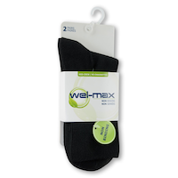 Wel-Max Men's 2 pk Non-binding Casual Crew Socks Front_Angled_Right