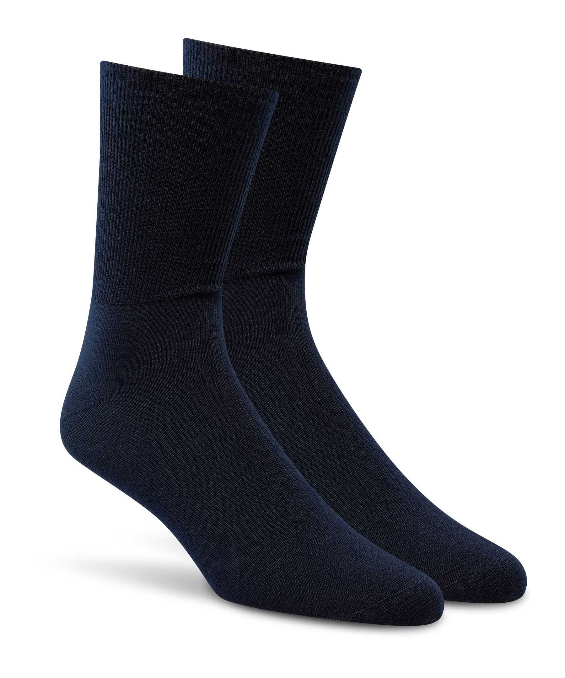 Wel-Max Men's 2 pk Non-binding Casual Crew Socks