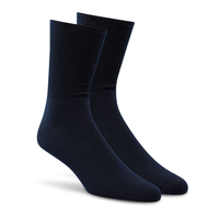 Wel-Max Men's 2 pk Non-binding Casual Crew Socks