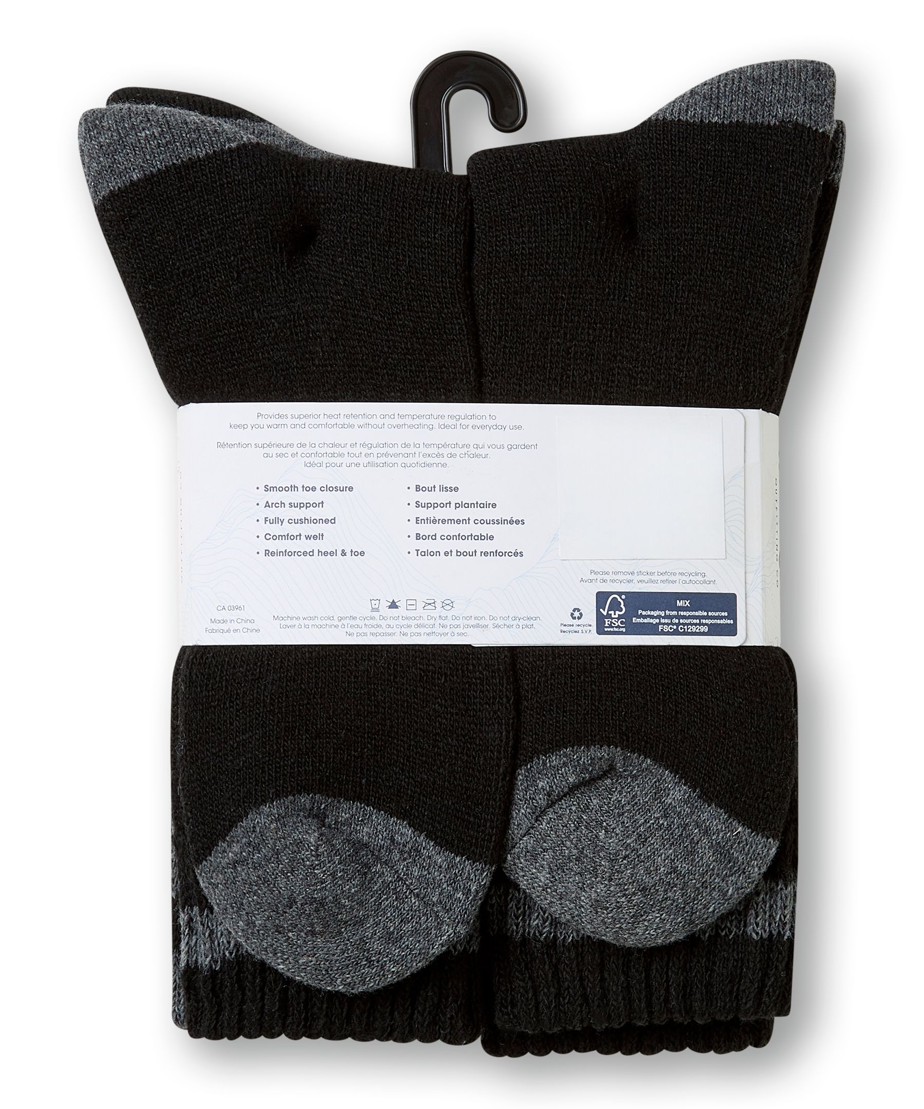 Chaussettes pour bottes en mélange de laine avec T-Max pour hommes, WindRiver, paquet de 3&nbsp;paires