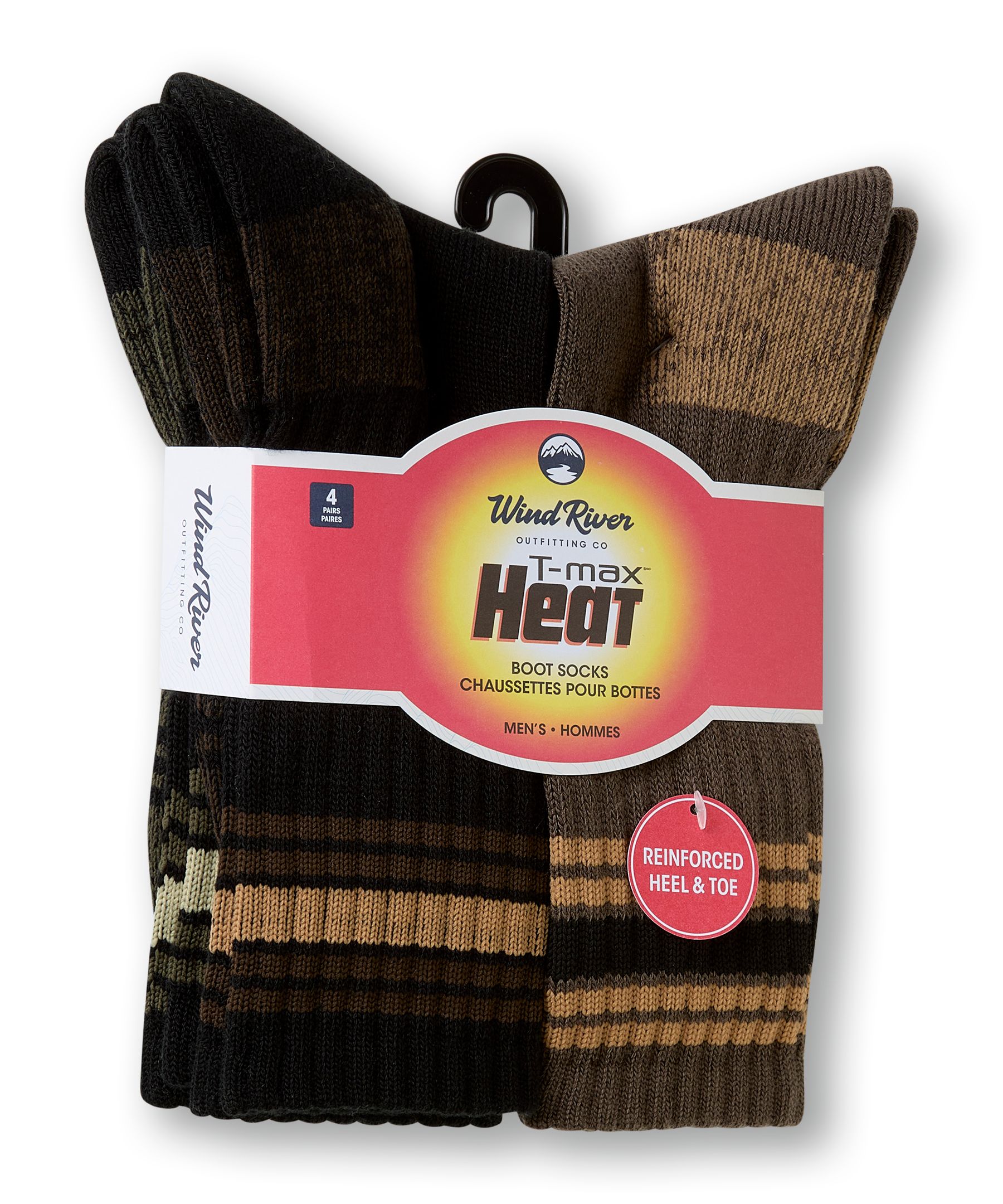 Chaussettes isothermes pour bottes avec T-Max pour hommes, WindRiver, paquet de 4&nbsp;paires