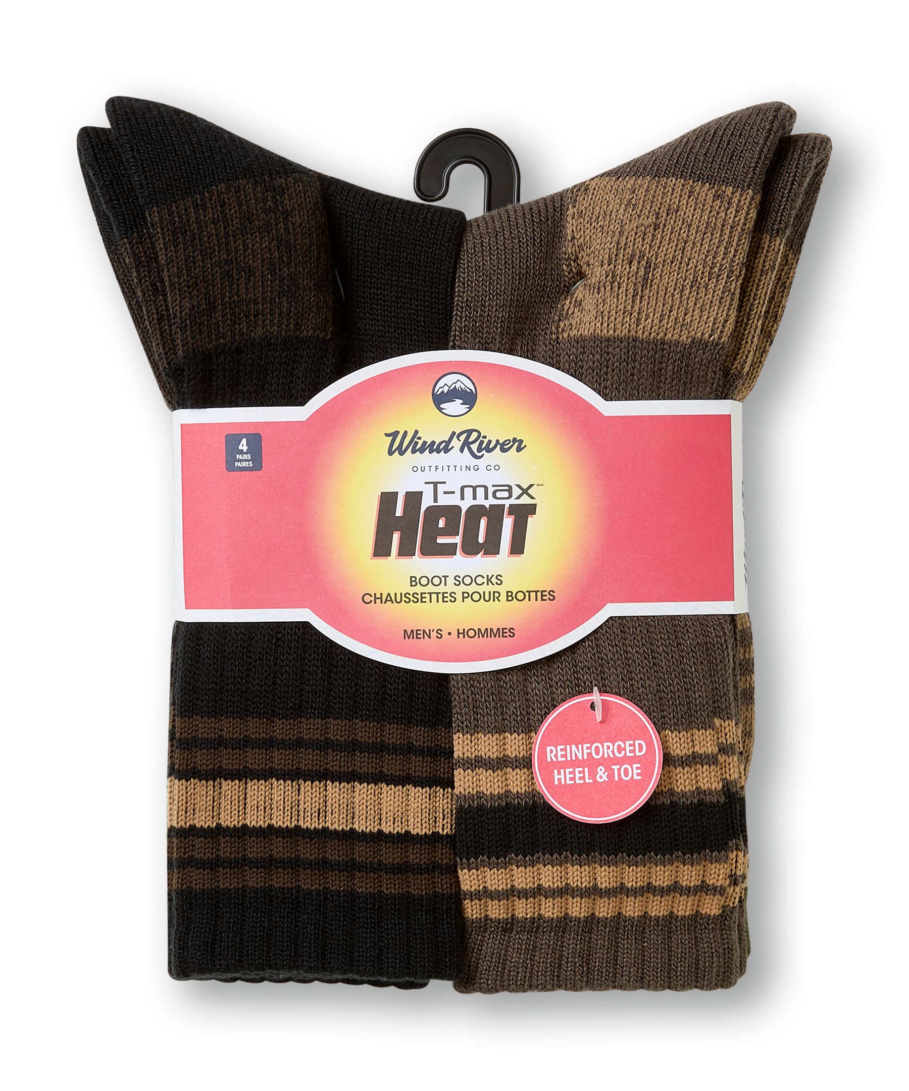 Chaussettes isothermes pour bottes avec T-Max pour hommes, WindRiver, paquet de 4&nbsp;paires