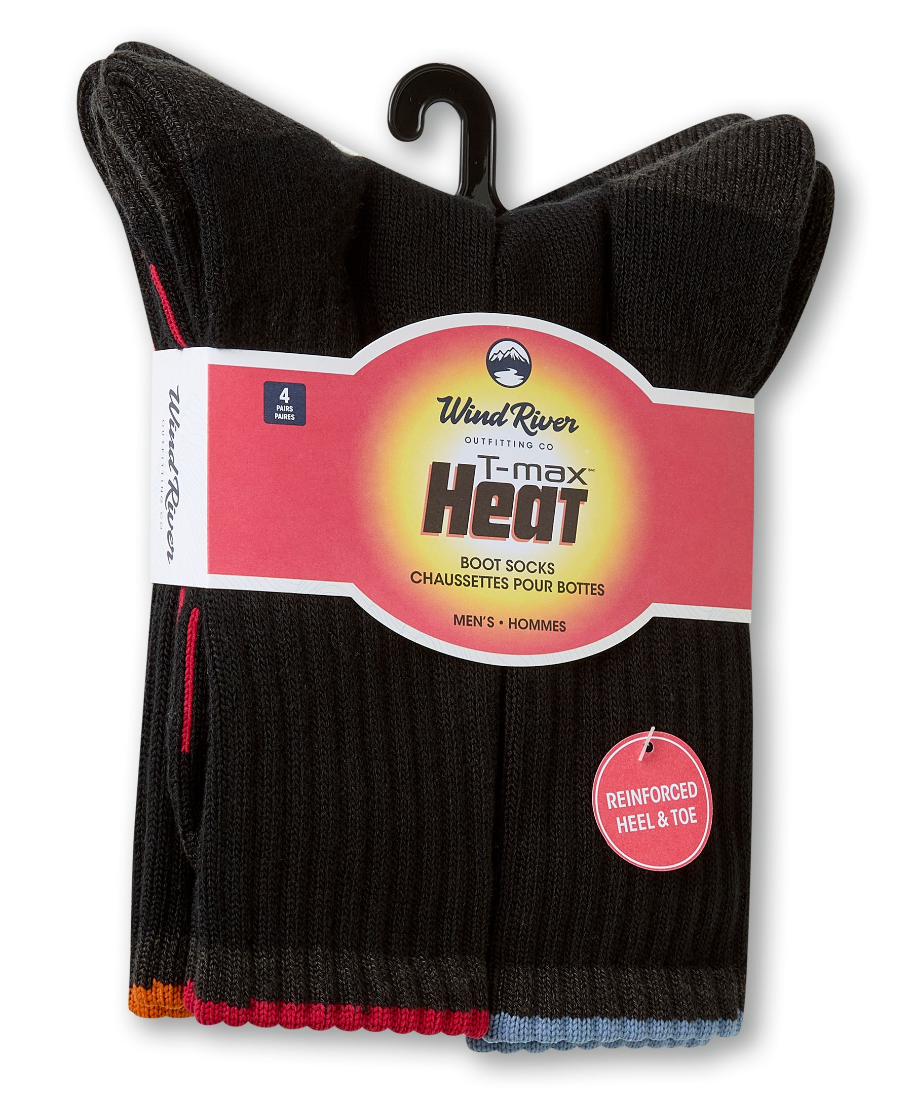 Chaussettes isothermes pour bottes avec T-Max pour hommes, WindRiver, paquet de 4&nbsp;paires