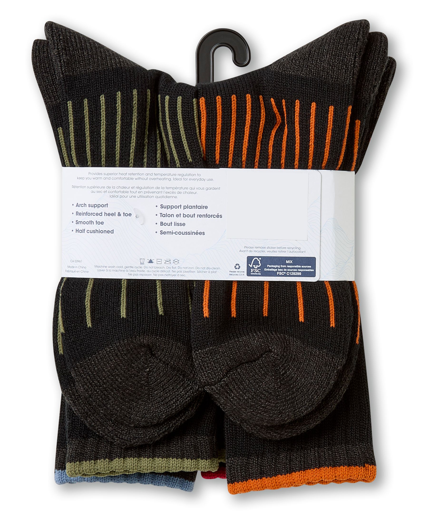 Chaussettes isothermes pour bottes avec T-Max pour hommes, WindRiver, paquet de 4&nbsp;paires