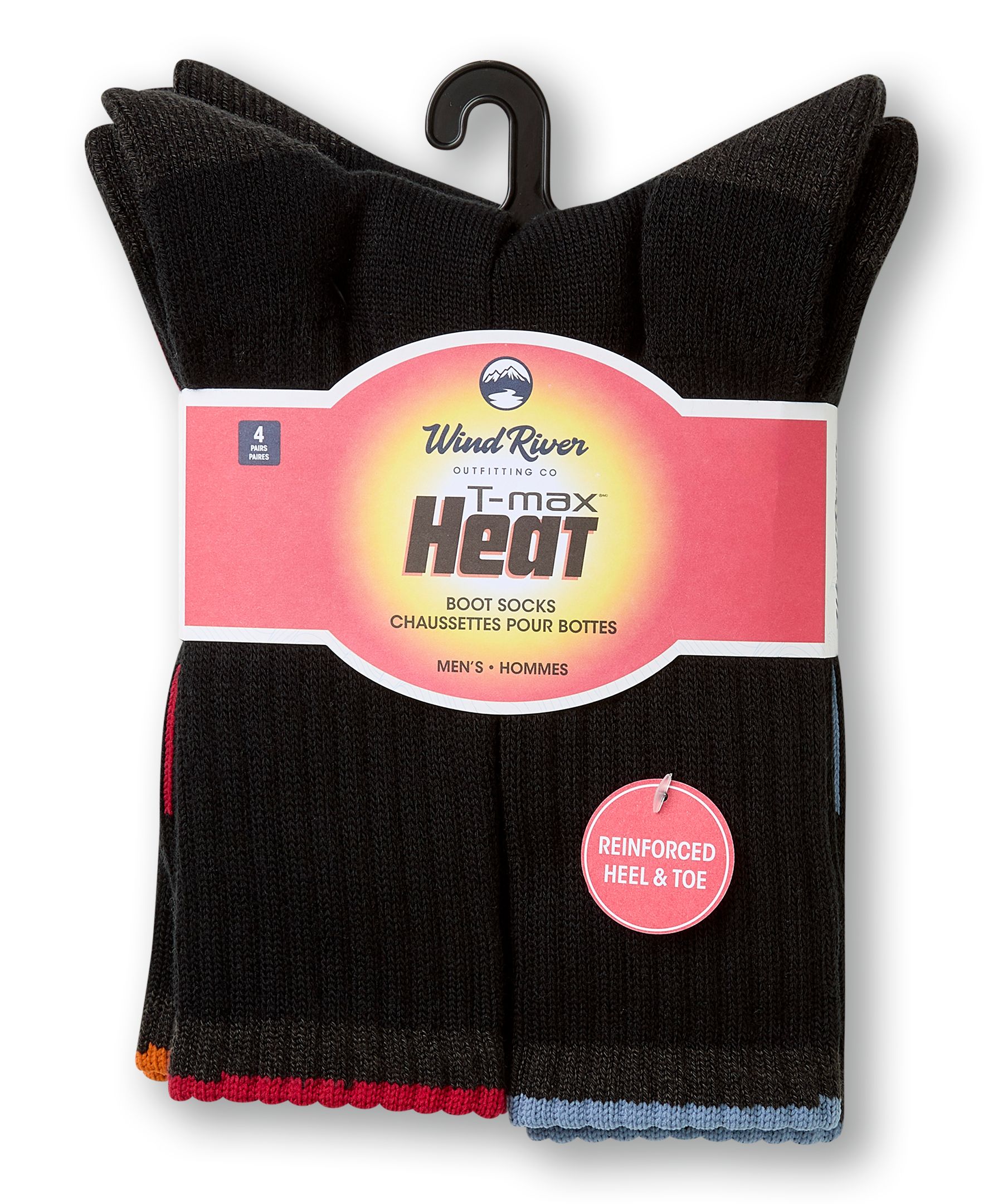 Chaussettes isothermes pour bottes avec T-Max pour hommes, WindRiver, paquet de 4&nbsp;paires
