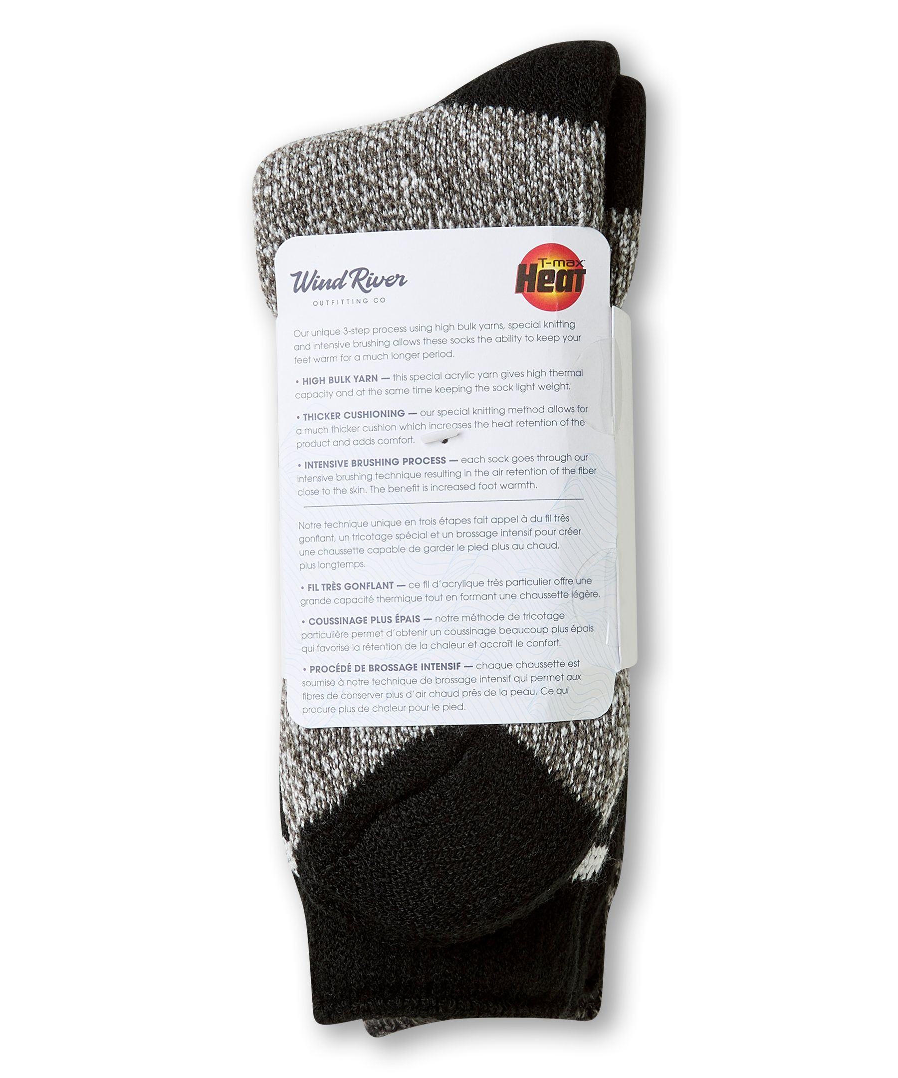 Chaussettes isothermes pour bottes avec T-Max Heat pour hommes, WindRiver, paquet de 3&nbsp;paires