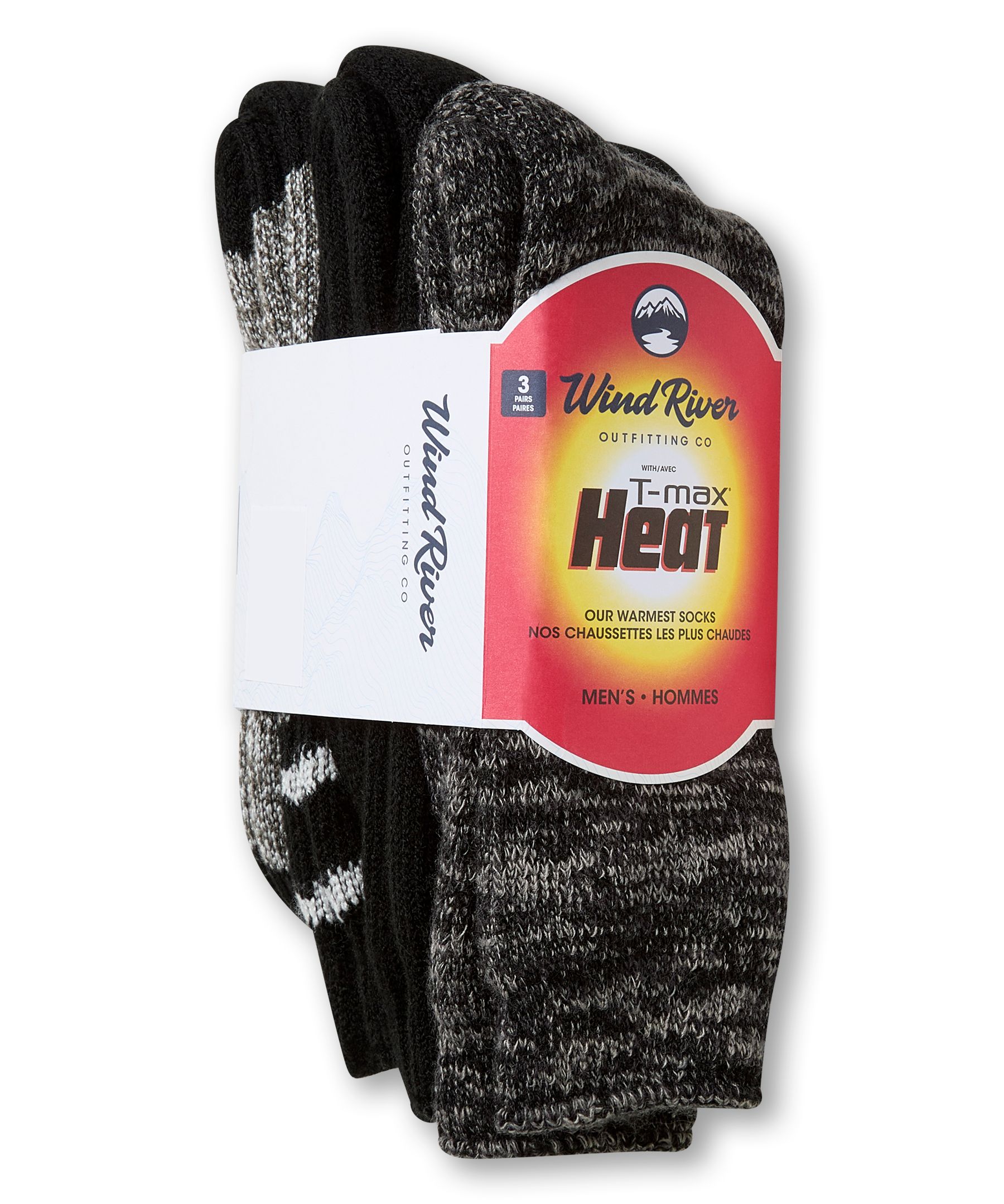 Chaussettes isothermes pour bottes avec T-Max Heat pour hommes, WindRiver, paquet de 3&nbsp;paires