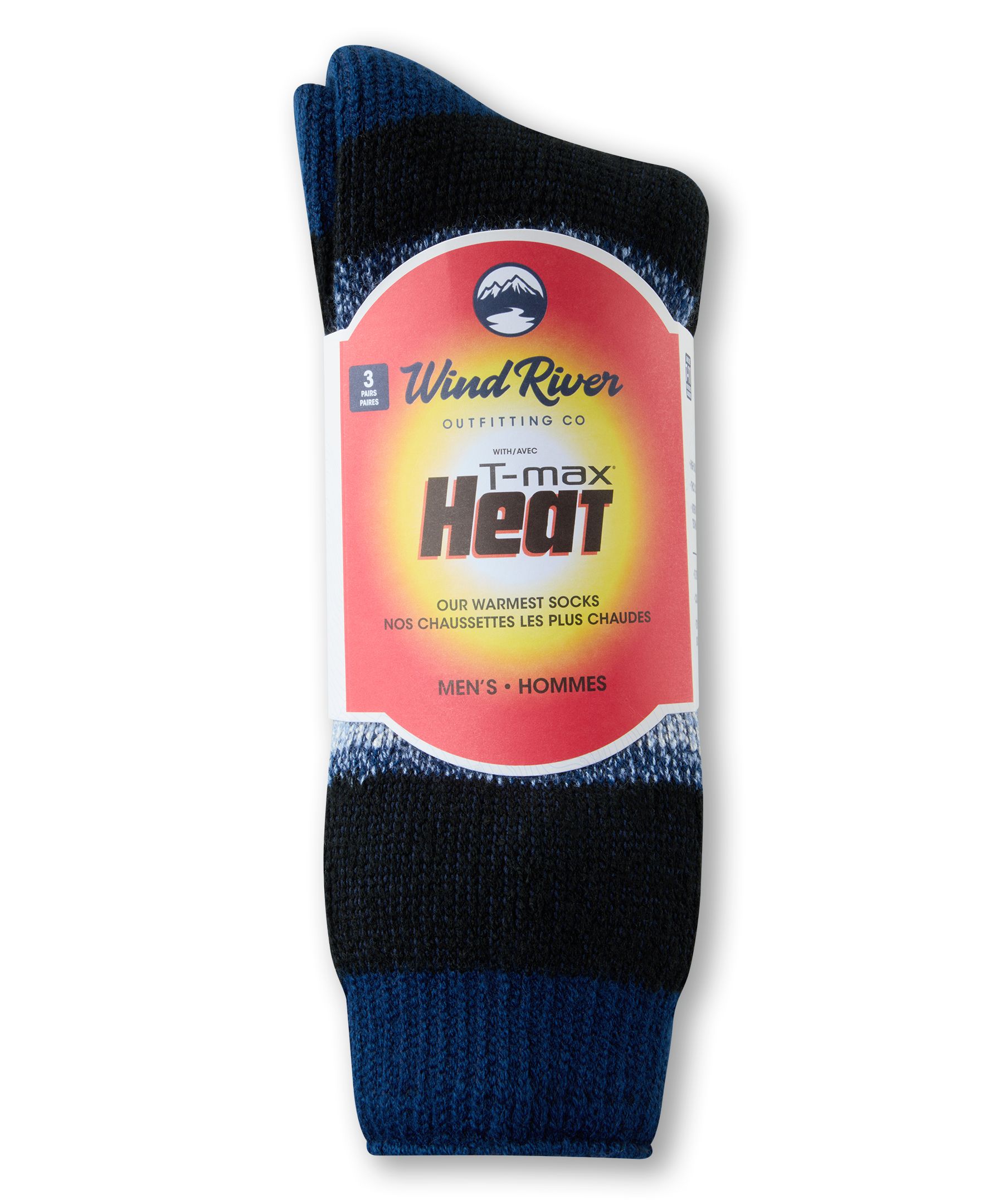 WindRiver Men's 3 pk T-Max Heat Thermal Boot Socks