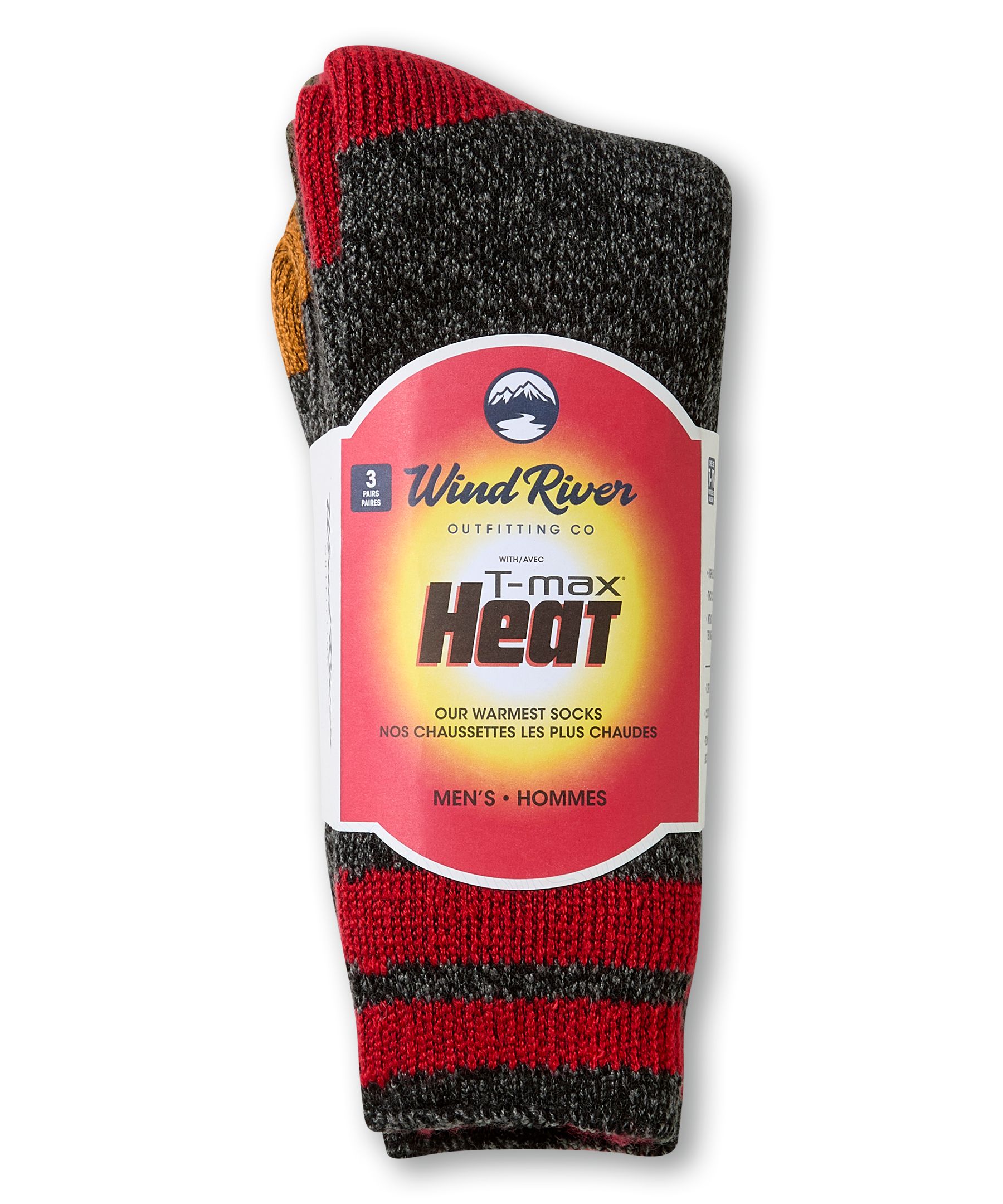 Chaussettes isothermes pour bottes avec T-Max Heat pour hommes, WindRiver, paquet de 3&nbsp;paires