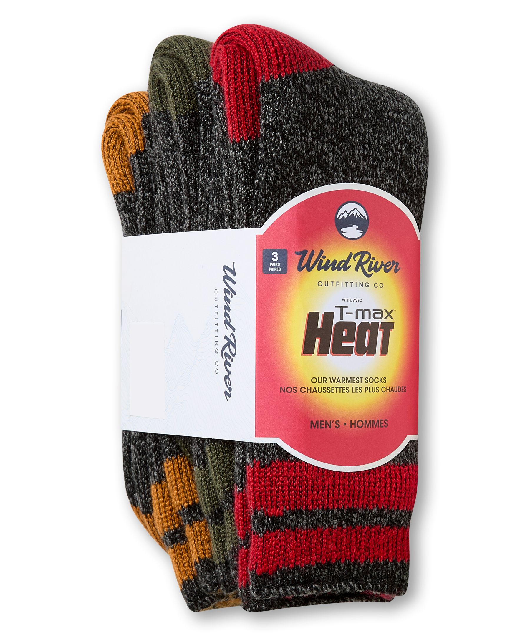Chaussettes isothermes pour bottes avec T-Max Heat pour hommes, WindRiver, paquet de 3&nbsp;paires