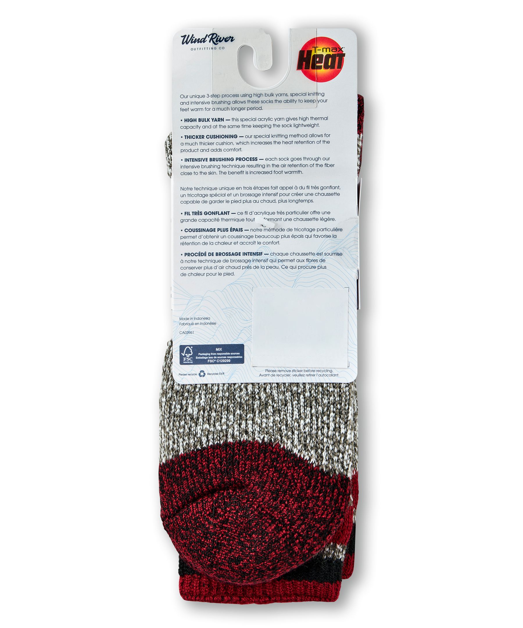 WindRiver Men's T-Max Reinforced Thermal Socks