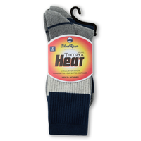 WindRiver Men's 2 pk T-Max Casual Cushioned Sole Socks