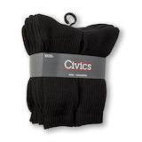 Chaussettes mi-mollet de base pour hommes, Civics, paquet de 10 paires Front_Angled_Right