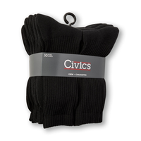 Chaussettes mi-mollet de base pour hommes, Civics, paquet de 10 paires Front_Angled_Right