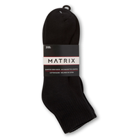 Matrix Men's 3 pk Half Cushion Quarter Crew Sport Socks Front_Flat