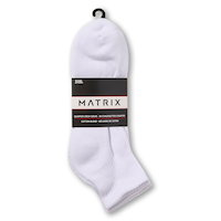 Matrix Men's 3 pk Half Cushion Quarter Crew Sport Socks