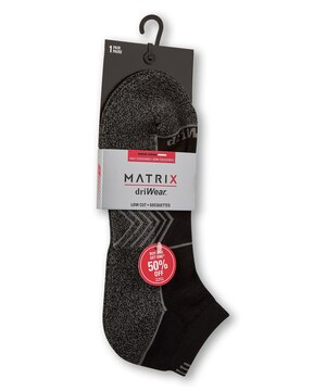 Matrix Men's driWear Cushion Low Cut Sport Socks