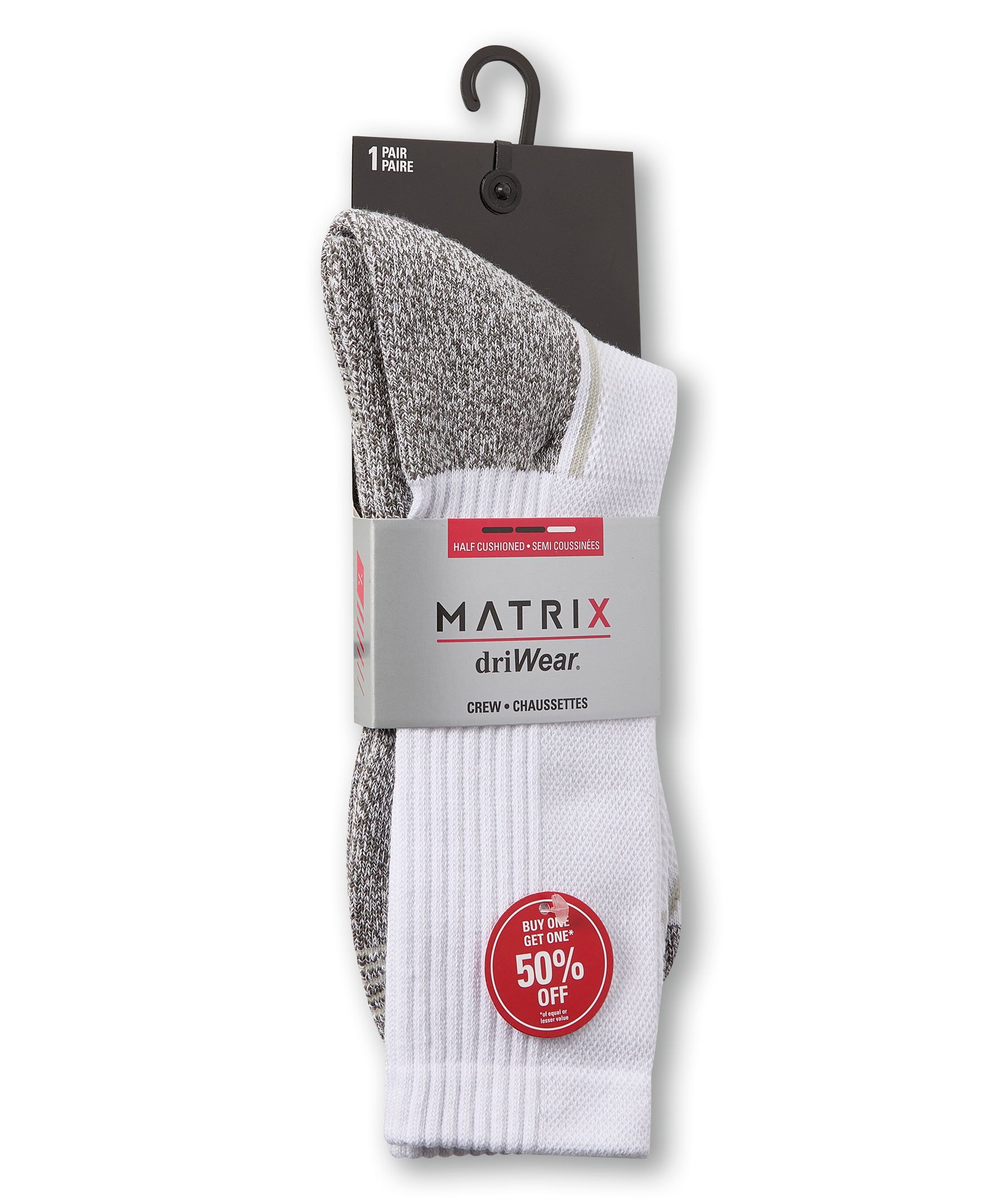 Matrix Men's driWear Sport Crew Socks