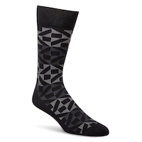 Mi-chaussettes décontractées à motifs fantaisie avec FreshTech pour hommes, Denver Hayes Front_Angled_Right