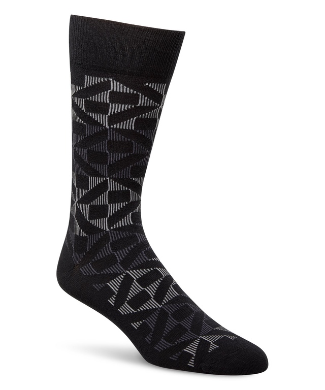 Mi-chaussettes décontractées à motifs fantaisie avec FreshTech pour hommes, Denver Hayes