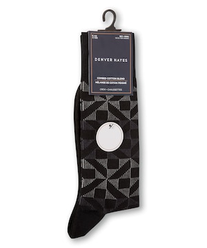 Denver Hayes Men's FreshTech® Novelty Pattern Casual Crew Socks