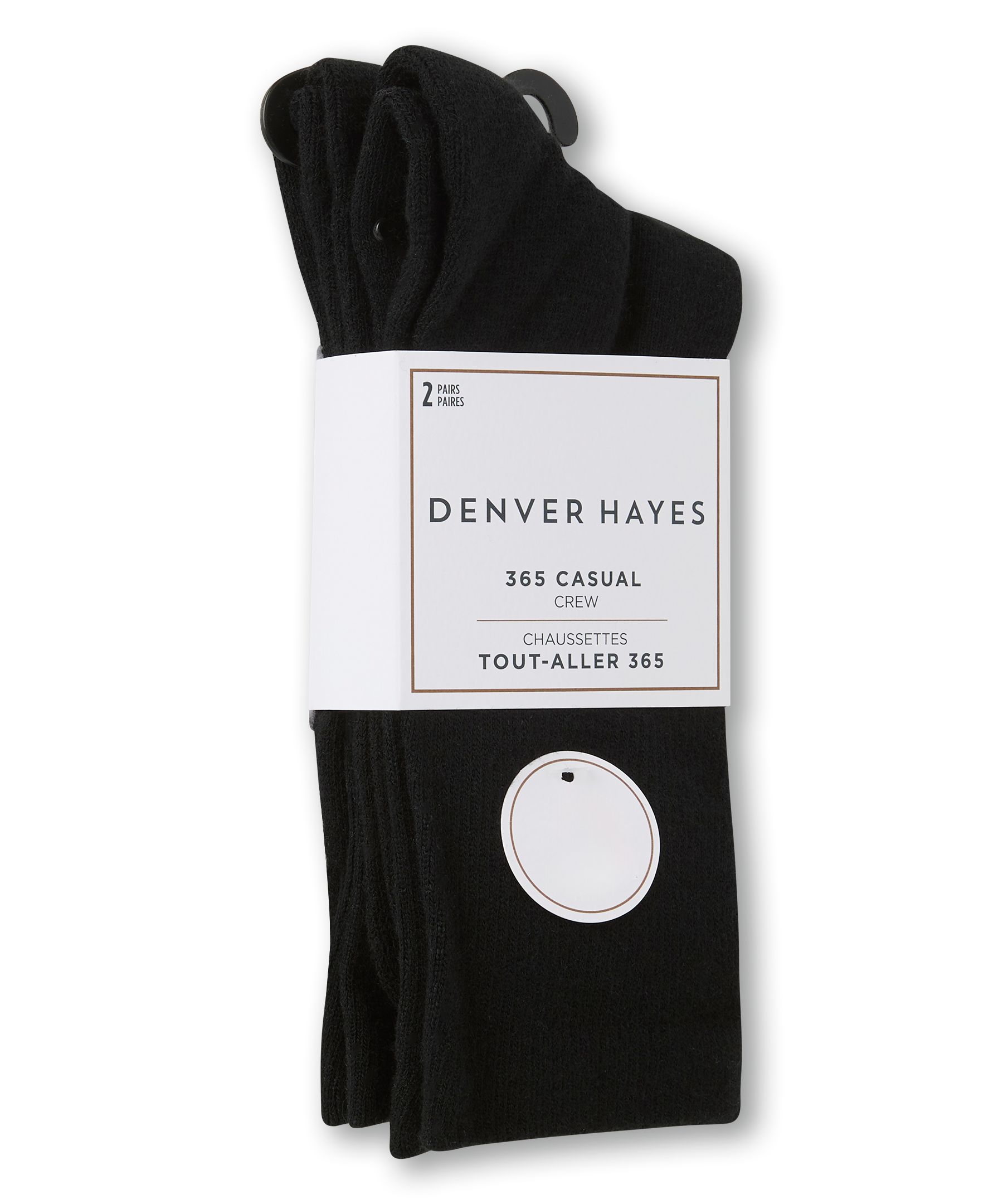 Denver Hayes Men's 2-Pack Merino 365 Day Casual Crew Socks