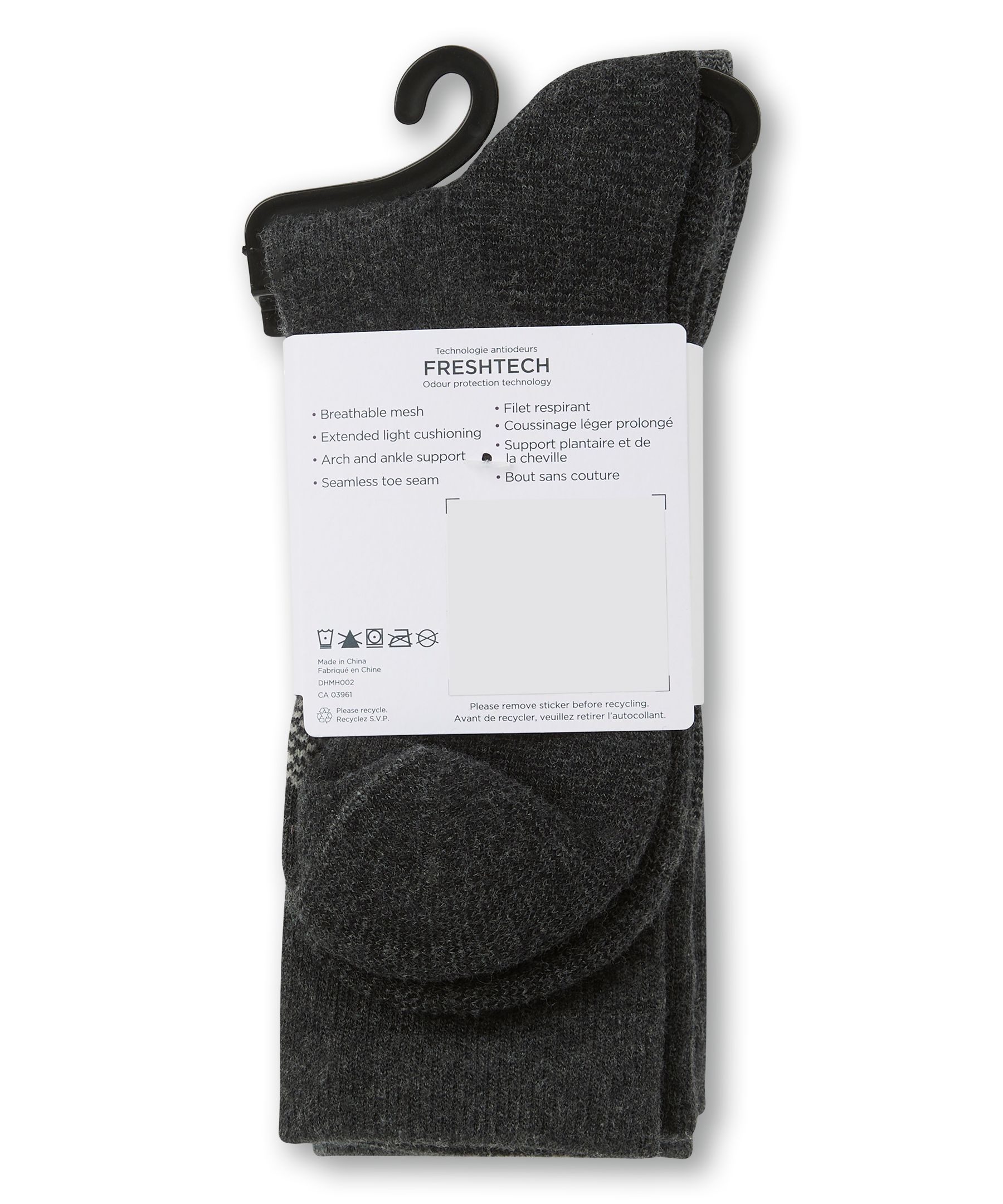 Mi-chaussettes décontractées en mérinos pour hommes, Denver Hayes, 365 Day, paquet de 2&nbsp;paires