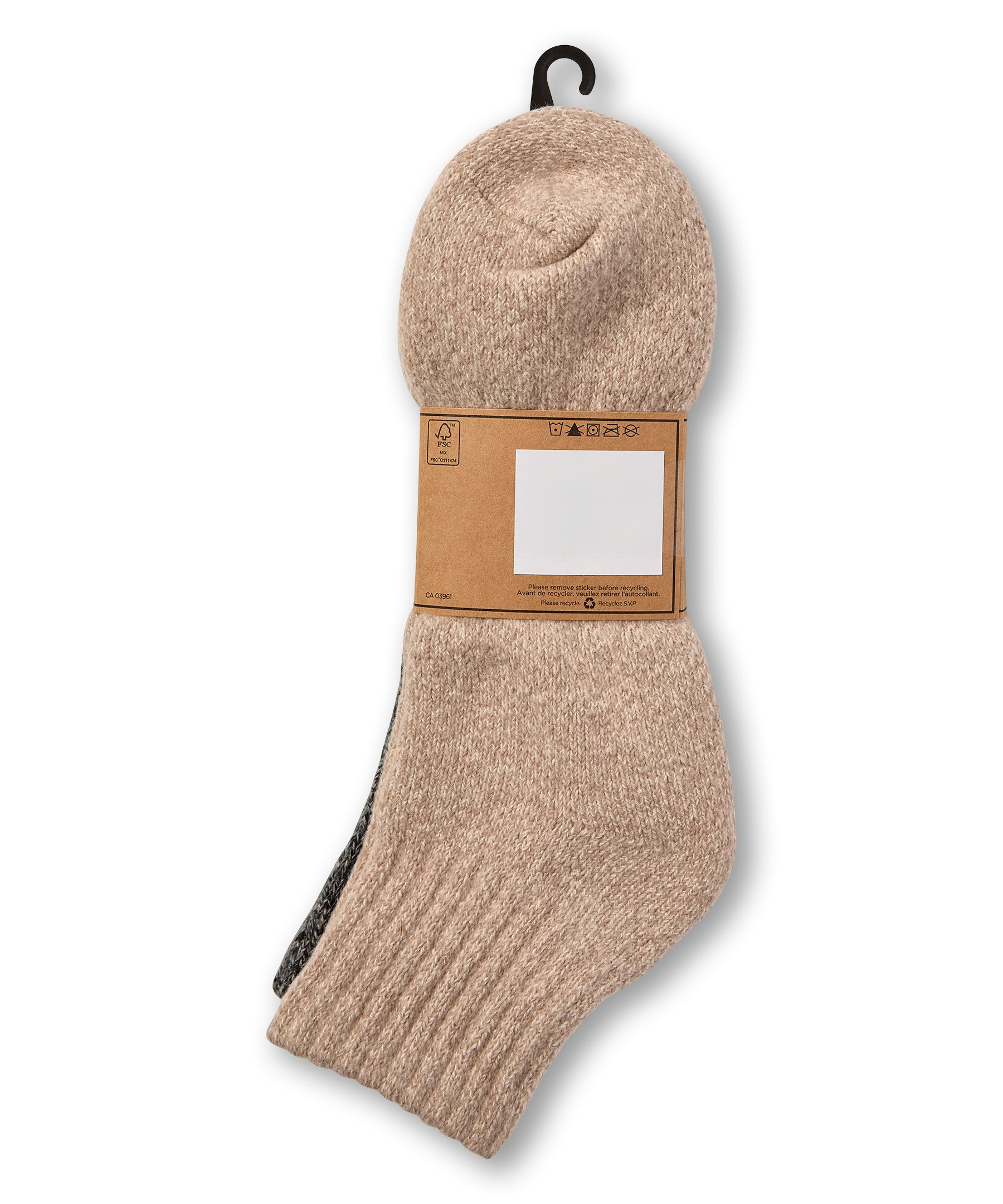 WindRiver Men's 2 pk Heritage Super Soft Quarter Crew Casual Socks