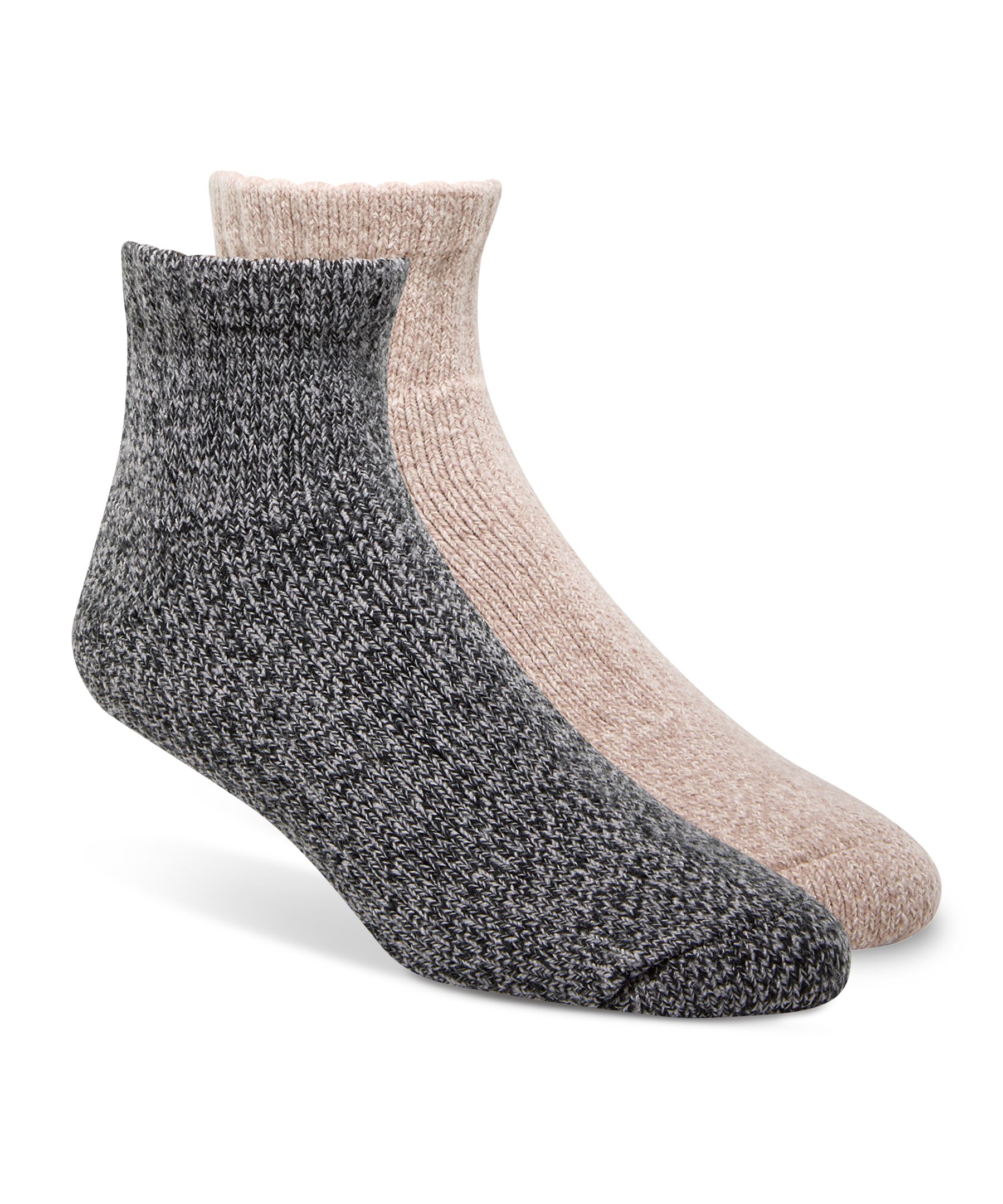 WindRiver Men's 2 pk Heritage Super Soft Quarter Crew Casual Socks