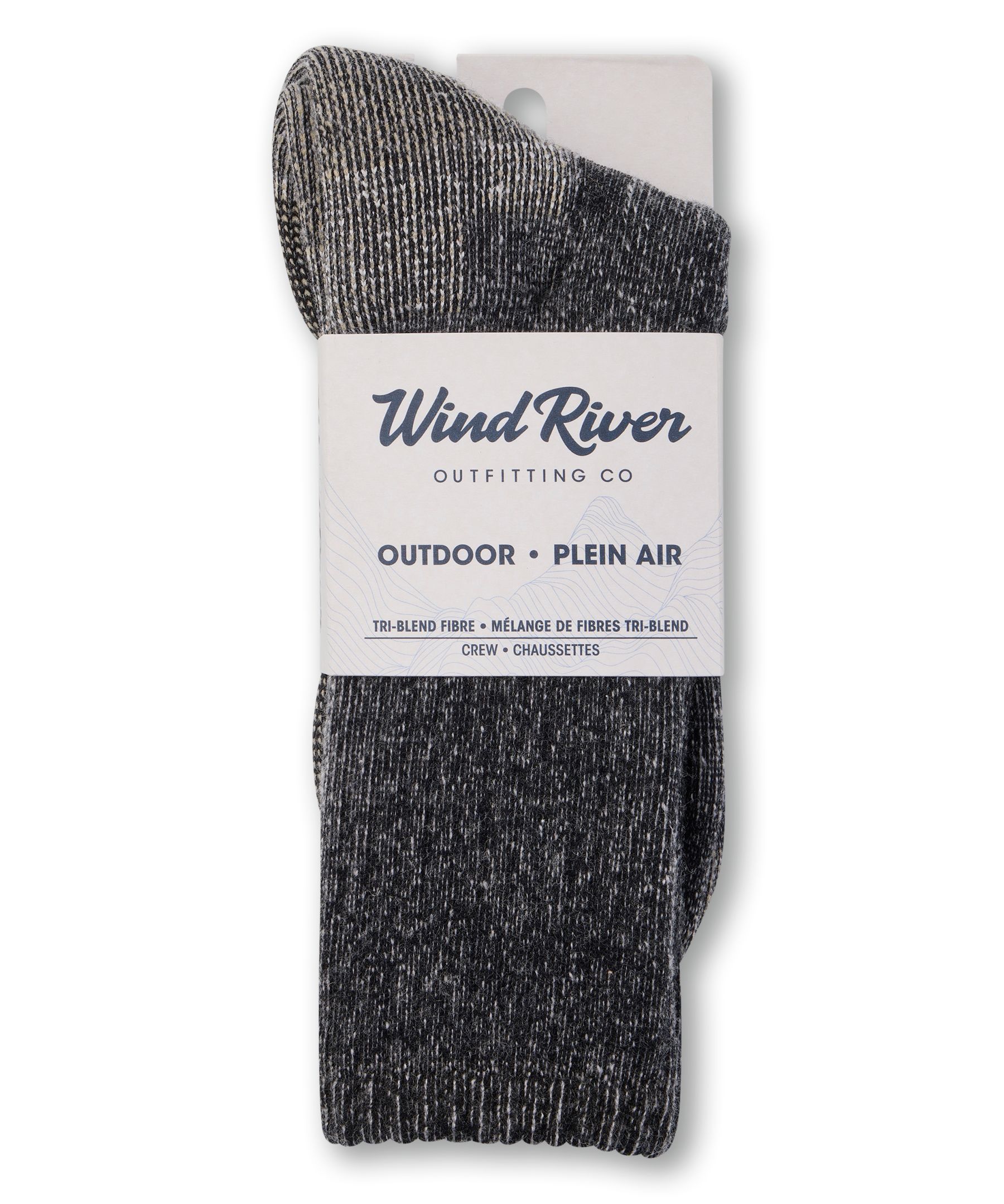 Chaussettes mi-mollet résistantes pour hommes, WindRiver, paquet de 2 paires